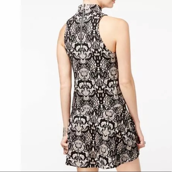 EUC FREE PEOPLE AMELIA BLACK GREY SLEEVELESS ZIP FORM FIT MINI DRESS - Picture 7 of 9